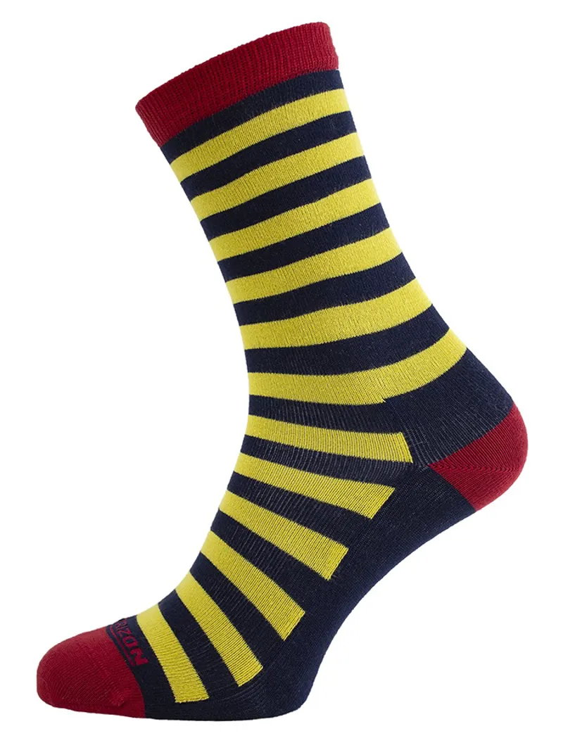 Horizon Womens Bamboo Sock Size 4-7 Navy/Gold 
